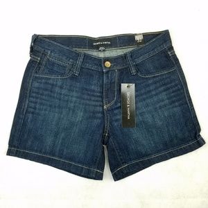 George & Martha Denim Jean Shorts Dark